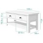 GRADE A2 - Pure White Soild Wood Coffee Table with Storage