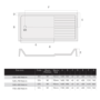 GRADE A1 - 1300x800mm Walk-In Rectangular Shower Tray 40mm with Drying Area - White Stone Resin - Purity