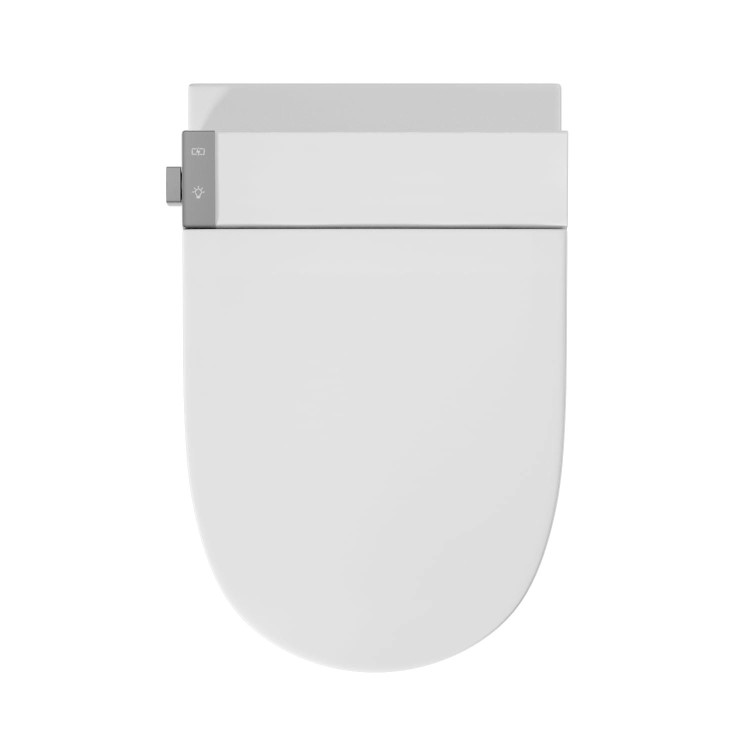 Wall Hung Smart Bidet Japanese Toilet with Heated Seat & Brushed Bronze Pneumatic Flush Plate, 1168mm Frame & Cistern - Purificare