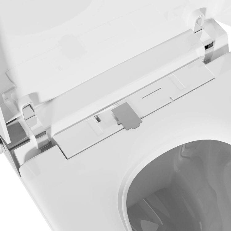 Wall Hung Smart Bidet Japanese Toilet with Heated Seat & Brushed Bronze Pneumatic Flush Plate, 1168mm Frame & Cistern - Purificare
