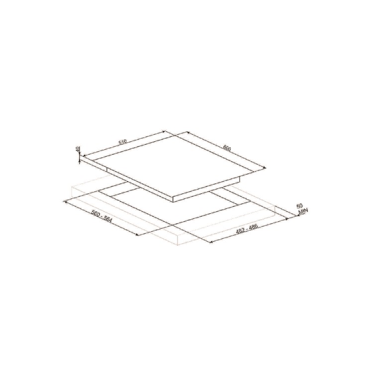 Smeg PV164B-1 Linea 60cm 4 Burner Gas-on-glass Hob White