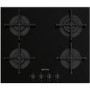Smeg Cucina 60cm Gas on Glass 4 Burner Gas Hob - Black