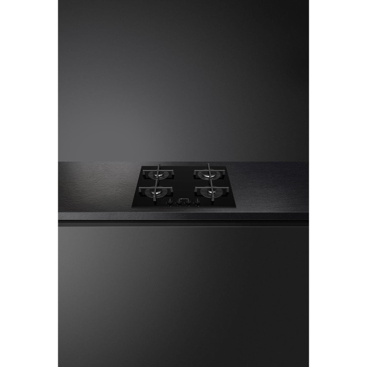 Refurbished Smeg Cucina PV264B 60cm Gas on Glass 4 Burner Gas Hob Black