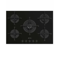 Refurbished Smeg PV275B Cucina 72cm Gas Hob Black Refurbished Smeg PV275B Cucina 72cm Gas Hob Black