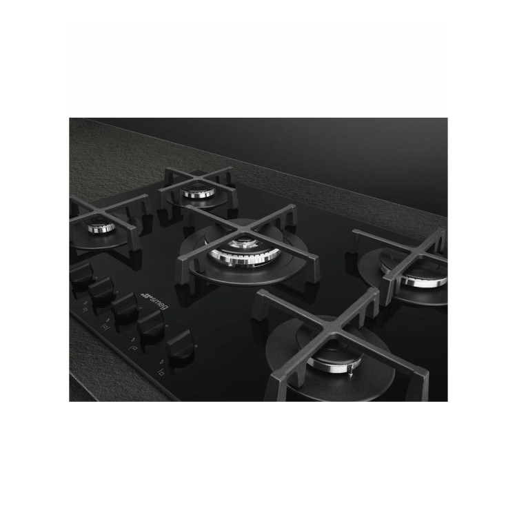 Refurbished Smeg PV275B Cucina 72cm Gas Hob Black