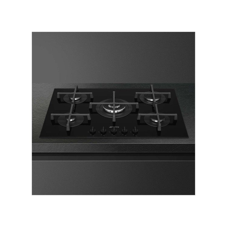 Refurbished Smeg PV275B Cucina 72cm Gas Hob Black