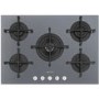 Smeg Cucina 72cm 5 Burner Gas on Glass Gas Hob - Silver