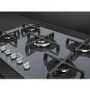 Smeg Cucina 72cm 5 Burner Gas on Glass Gas Hob - Silver