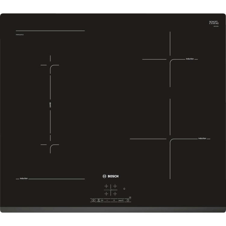 Refurbished Bosch Serie 4 PWP631BF1B 60cm 4 Zone Induction Hob Black