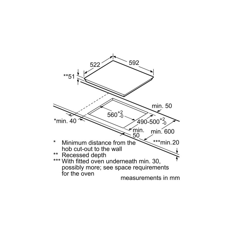 Refurbished Bosch Serie 4 PWP631BF1B 60cm 4 Zone Induction Hob Black