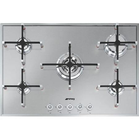Smeg PX750 Linea 74cm Stainless Steel Ultra Low Profile 5 Burner Gas Hob