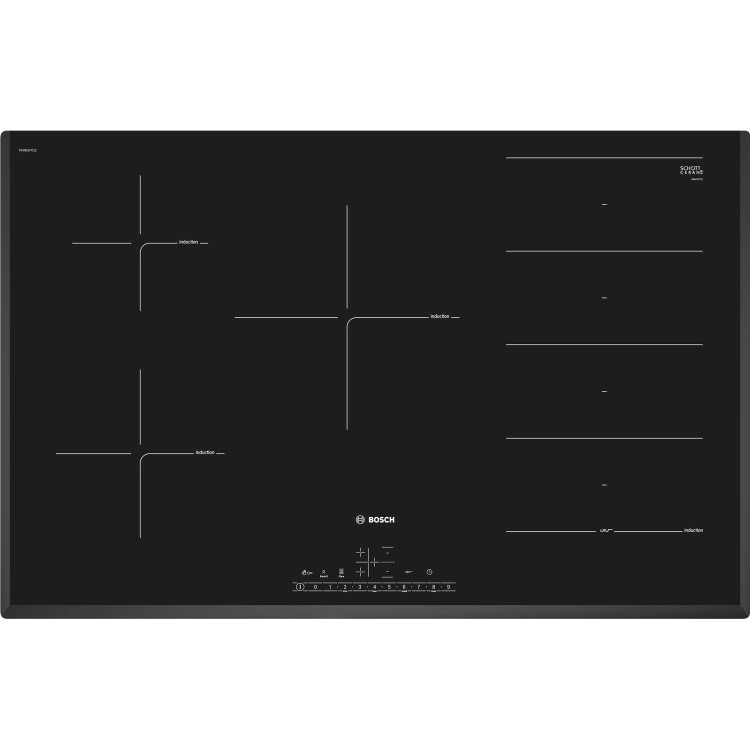 Refurbished Bosch Series 6 PXV851FC1E 80cm 5 Zone Induction Hob with FlexInduction Zone