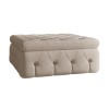 Large Beige Fabric Storage Footstool - Payton