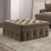 Large Beige Velvet Footstool with Storage - Payton