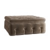 Large Beige Velvet Storage Footstool - Payton