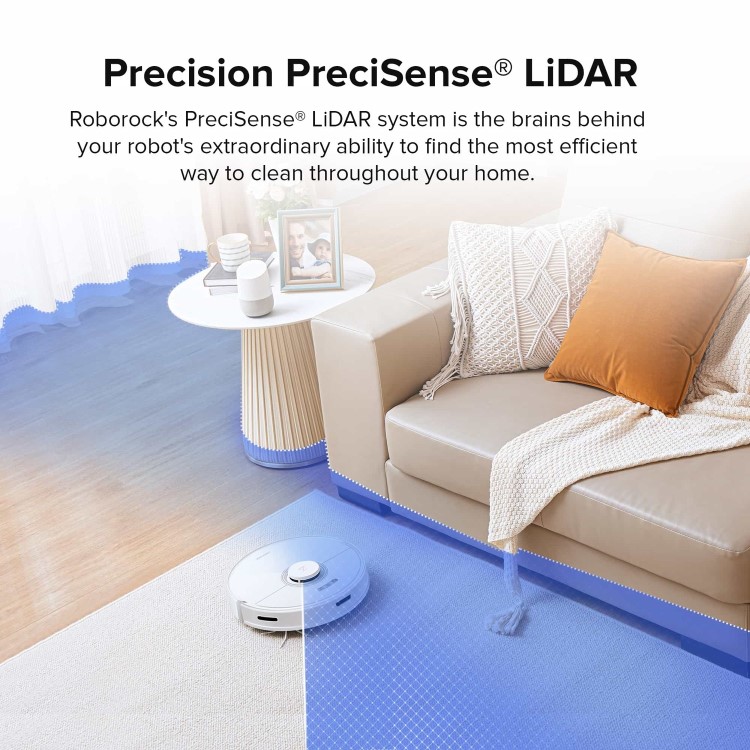 Roborock Q7Max+ Robot Vacuum Cleaner with Self-Emptying Station - White