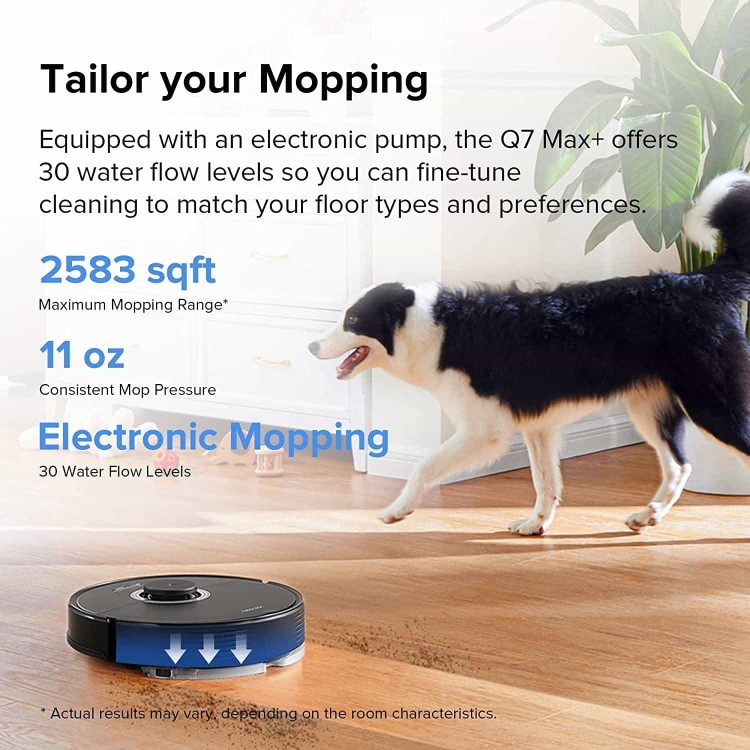 Roborock Q7Max+ Robot Vacuum Cleaner with Self-Emptying Station - Black