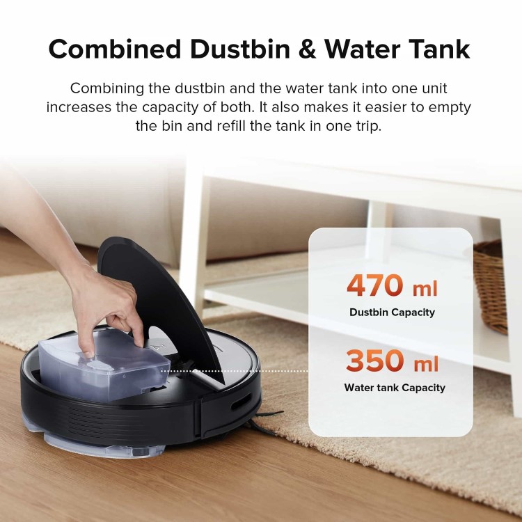 Roborock Q7Max+ Robot Vacuum Cleaner with Self-Emptying Station - Black