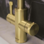 GRADE A1 - Qettle Signature Modern 4 in 1 Boiling Water Tap 4 Litre Round- Brass