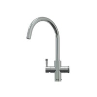 GRADE A1 - QETTLE Signature Modern 4 in 1 Instant Boiling Water Tap 4 Litre - Stainless Steel Round Spout