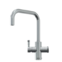 GRADE A1 - Qettle Signature Modern 4 in 1 Boiling Water Tap 4 Litre Square- Stainless Steel