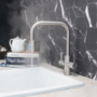 GRADE A1 - Qettle Signature Modern 4 in 1 Boiling Water Tap 4 Litre Square- Stainless Steel