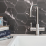 GRADE A1 - Qettle Signature Modern 4 in 1 Boiling Water Tap 4 Litre Square- Stainless Steel