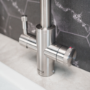 GRADE A1 - Qettle Signature Modern 4 in 1 Boiling Water Tap 4 Litre Square- Stainless Steel