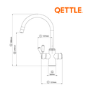 GRADE A1 - QETTLE Signature Classic 4 in 1 Instant Boiling Water Tap 7 Litre - Stainless Steel