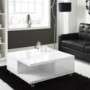 High Gloss White Storage Coffee Table - Tiffany Range