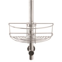 GRADE A1 - Chrome 1 Tier Shower Riser Rail Caddy