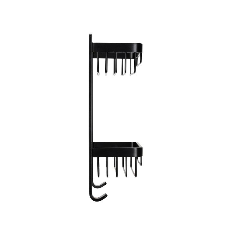 GRADE A1 - Black 2 Tier Shower Caddy - Croydex