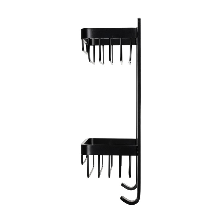 GRADE A1 - Black 2 Tier Shower Caddy - Croydex