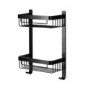 GRADE A1 - Black 2 Tier Shower Caddy - Croydex