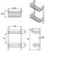 GRADE A1 - Black 2 Tier Shower Caddy - Croydex