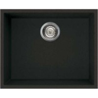 GRADE A1 - Reginox Large Single Bowl Regi-Granite Black Undermount Kitchen Sink