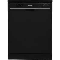 sharp QWF471B 12 Place A++ Freestanding Dishwasher - Black