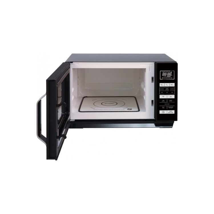 Sharp R360KM 23L 900W Freestanding Microwave Oven With Flat Tray - Black