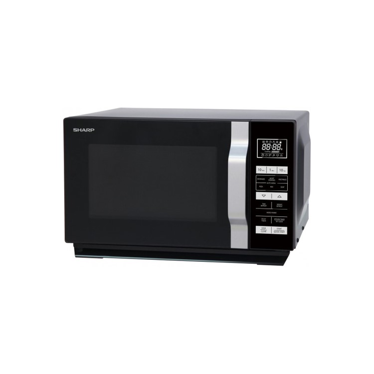 Sharp R360KM 23L 900W Freestanding Microwave Oven With Flat Tray - Black