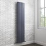 GRADE A1 - Vertical Anthracite Tall Flat Radiator - 1800 x 385mm