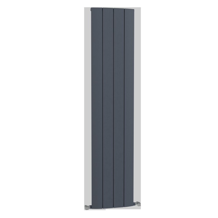 GRADE A1 - Vertical Anthracite Tall Flat Radiator - 1800 x 385mm