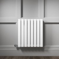 GRADE A1 - White Horizontal Flat Panel Radiator - 600 x 600mm