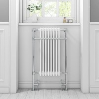 GRADE A1 - White Traditional Bathroom Towel Radiator - 1130 x 533 x 230mm