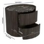 Walnut and Marble-Effect 2 Drawer Bedside Table - Raffaele