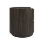 Walnut and Marble-Effect 2 Drawer Bedside Table - Raffaele