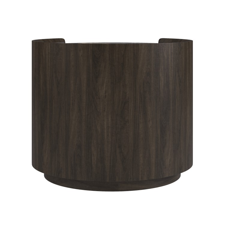 Walnut and Marble-Effect 2 Drawer Bedside Table - Raffaele