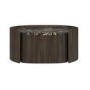 Walnut and Marble-Effect 1 Drawer Floating Bedside Table - Raffaele