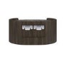 Walnut and Marble-Effect 1 Drawer Floating Bedside Table - Raffaele