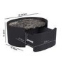Black and Marble-Effect 1 Drawer Floating Bedside Table - Raffaele