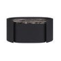 Black and Marble-Effect 1 Drawer Floating Bedside Table - Raffaele